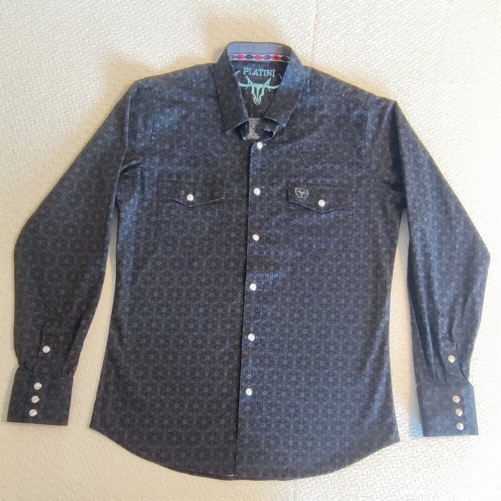 Platini Men shirt longsleeve Size M reverse arms